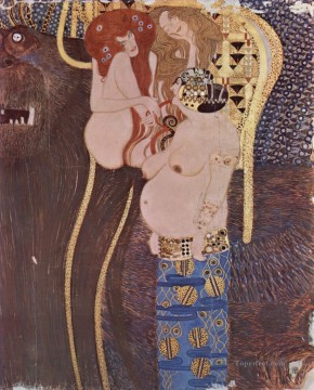 Gustavo Klimt Painting - Der Beethovenfries Wandgemaldeim Sezessionshausin Wienheuteosterr 2 Simbolismo Gustav Klimt